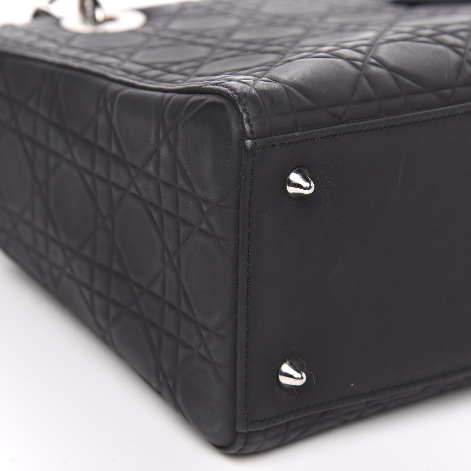 Christian Dior Ultra Matte Calfskin Cannage Medium Lady Dior Black 8 of 14
