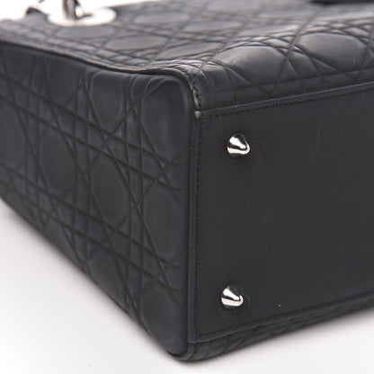 Christian Dior Ultra Matte Calfskin Cannage Medium Lady Dior Black 8 of 14