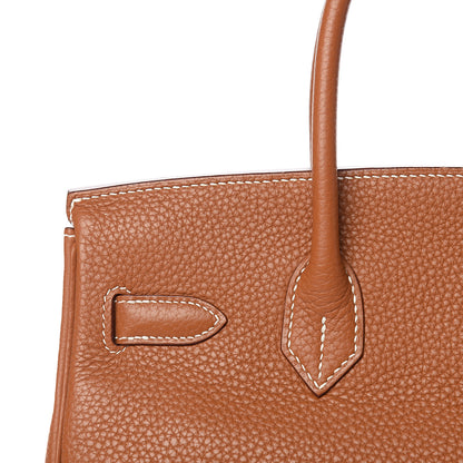 Hermes Taurillon Clemence Birkin 30 Gold 28 of 34