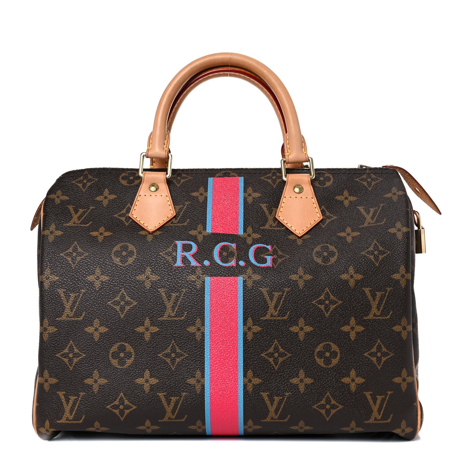 Louis Vuitton Monogram My LV Heritage Speedy 30 Fuchsia Bleu Clair 1 of 16