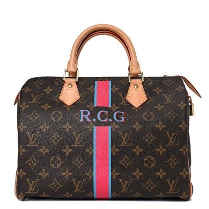 Louis Vuitton Monogram My LV Heritage Speedy 30 Fuchsia Bleu Clair 1 of 16
