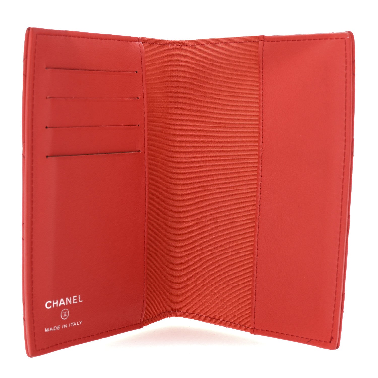 Chanel Lambskin Quilted Passport Holder Red 5 of 8