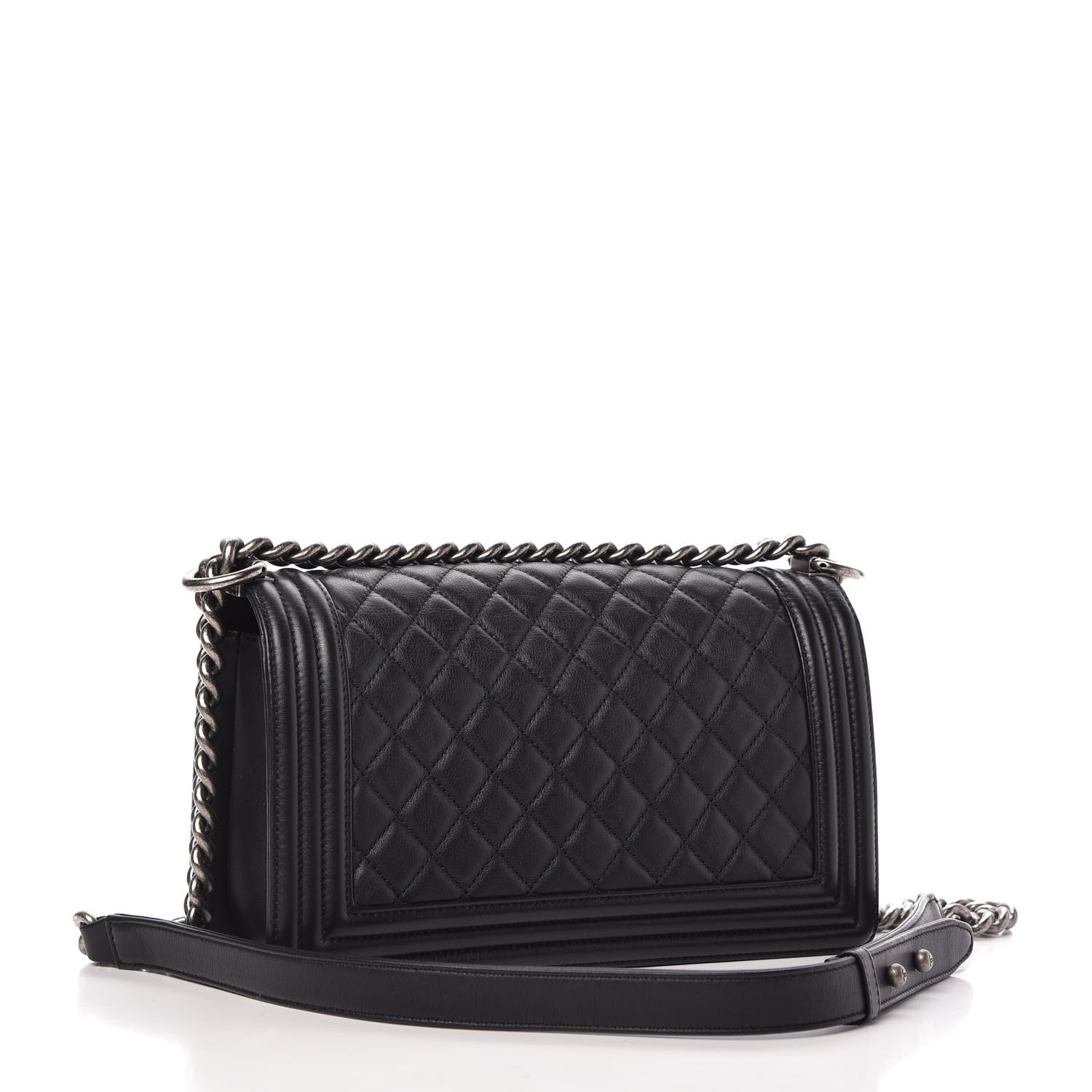 Chanel Calfskin Quilted Medium Boy Flap Black 3 of 10
