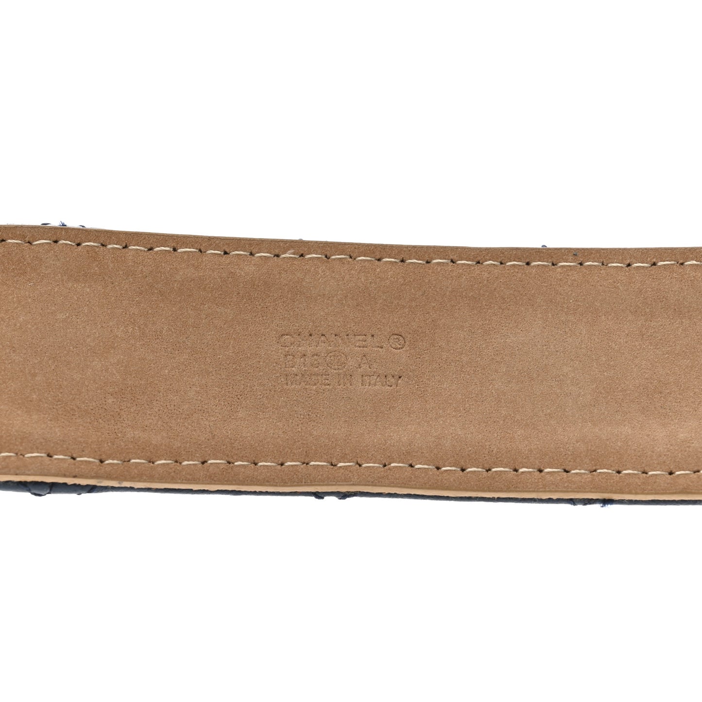 Lambskin Quilted CC Belt 90 36 Blue