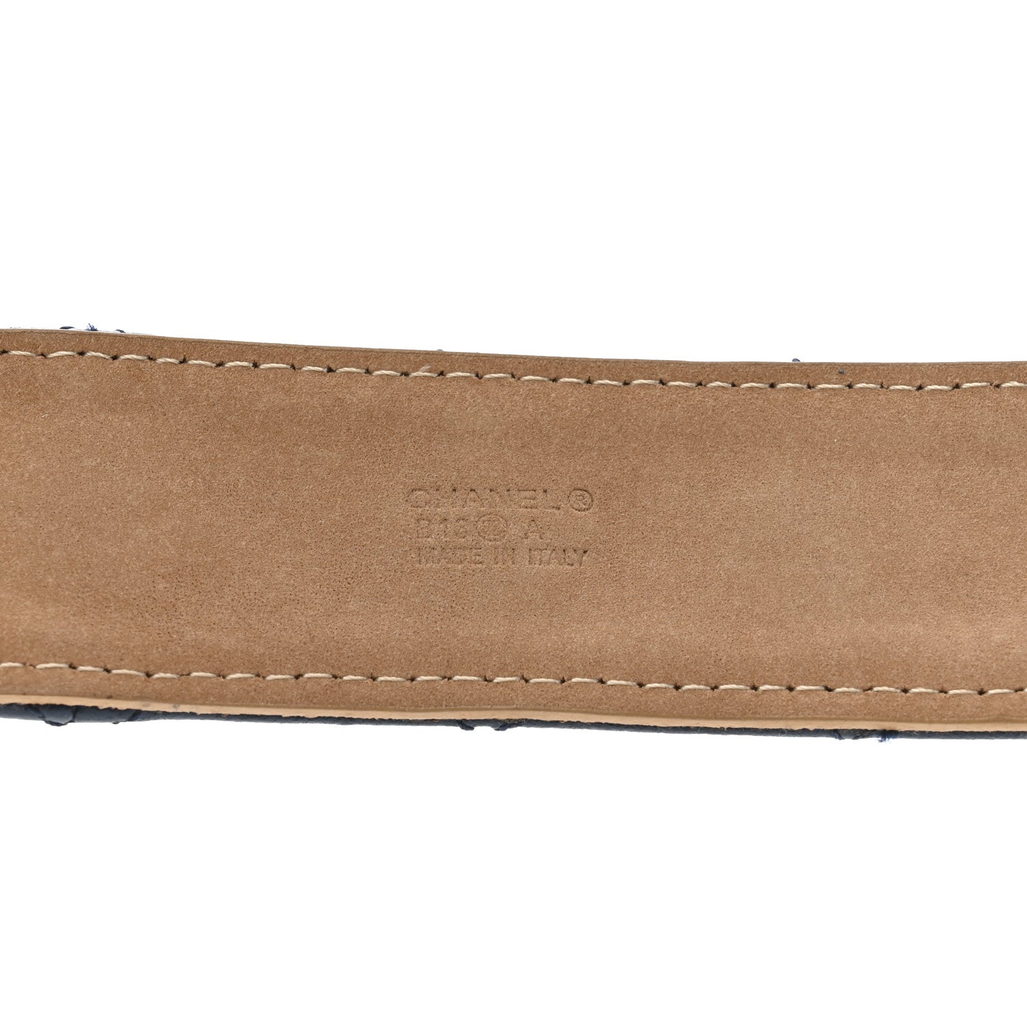 Chanel Lambskin Quilted CC Belt 90 36 Blue 3 of 7
