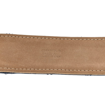 Chanel Lambskin Quilted CC Belt 90 36 Blue 3 of 7