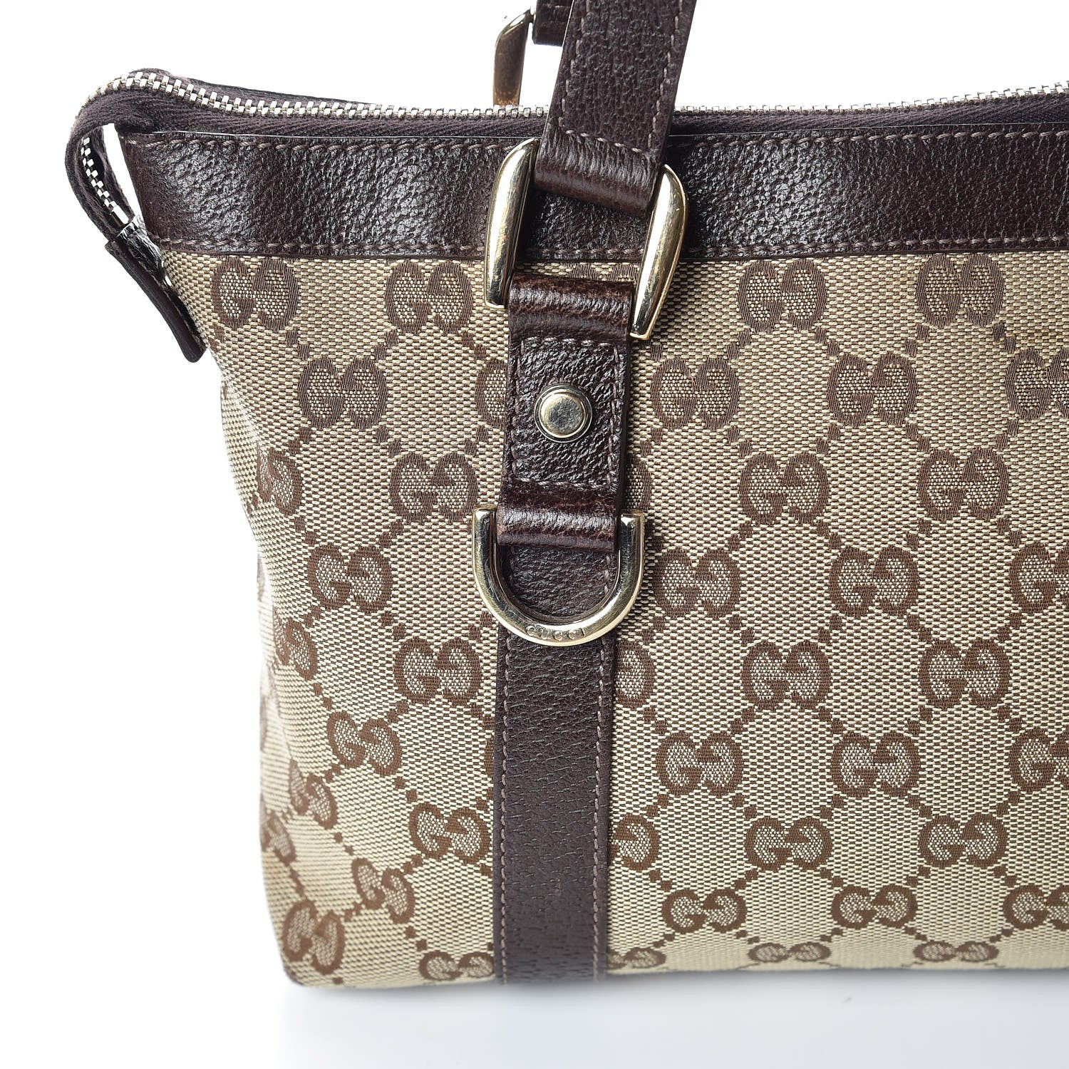 Gucci Monogram Small Abbey Tote Dark Brown 18 of 20