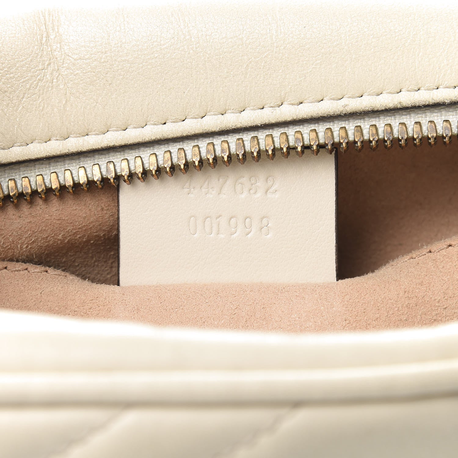 Gucci Calfskin Matelasse Small GG Marmont Chain Shoulder Bag White 9 of 11