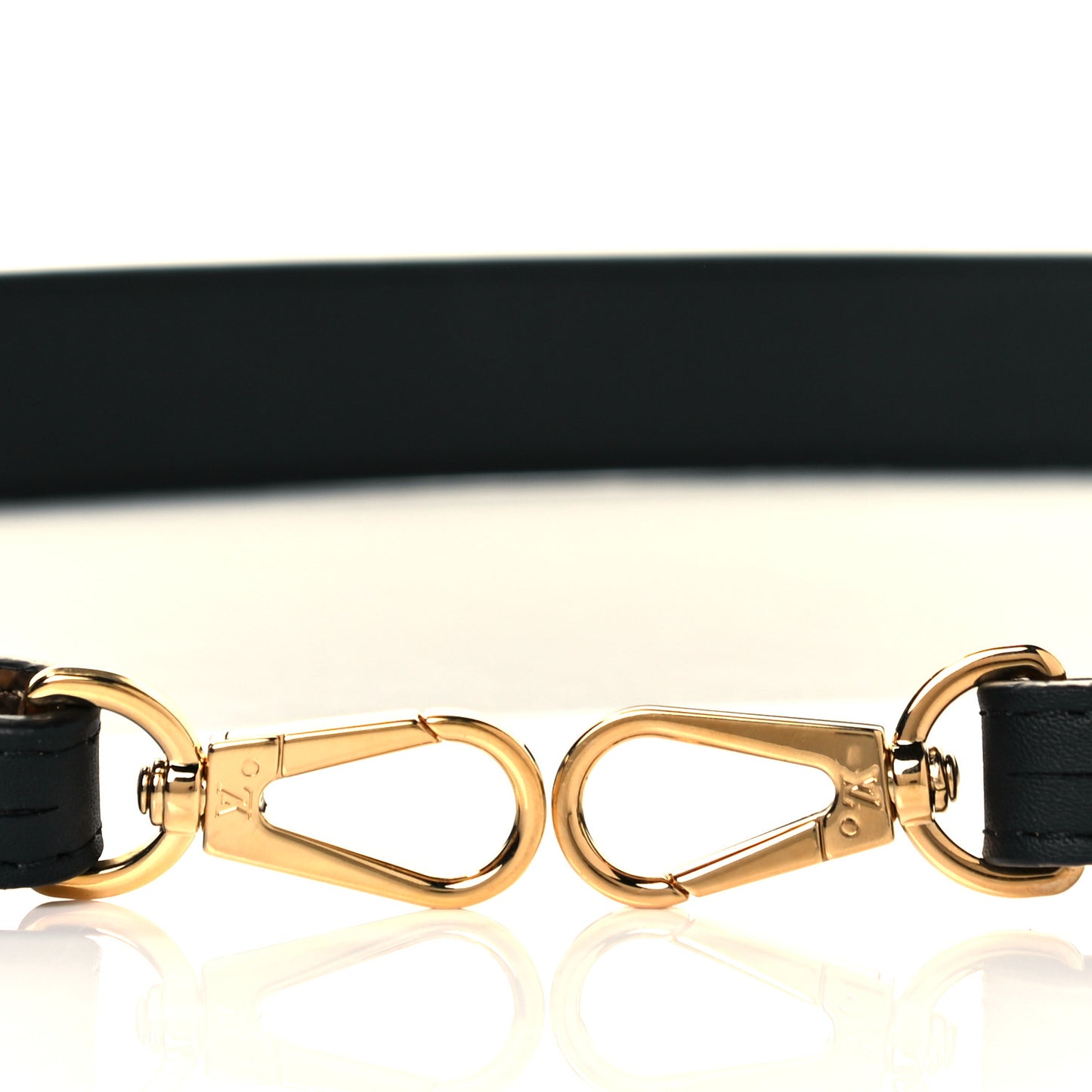 Reverse Monogram Bandouliere Shoulder Strap XL Black