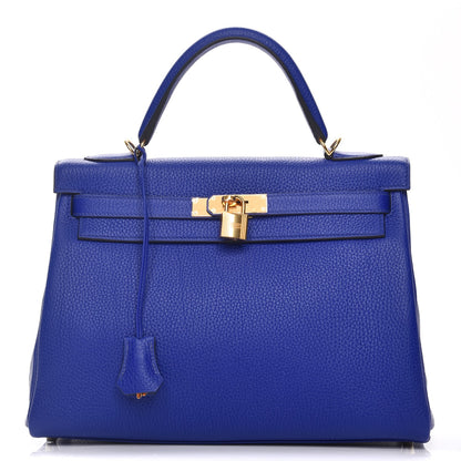 Hermes Togo Kelly Retourne 32 Bleu Electrique 1 of 30