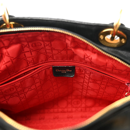 Christian Dior Lambskin Cannage Large Lady Dior Black 12 of 22