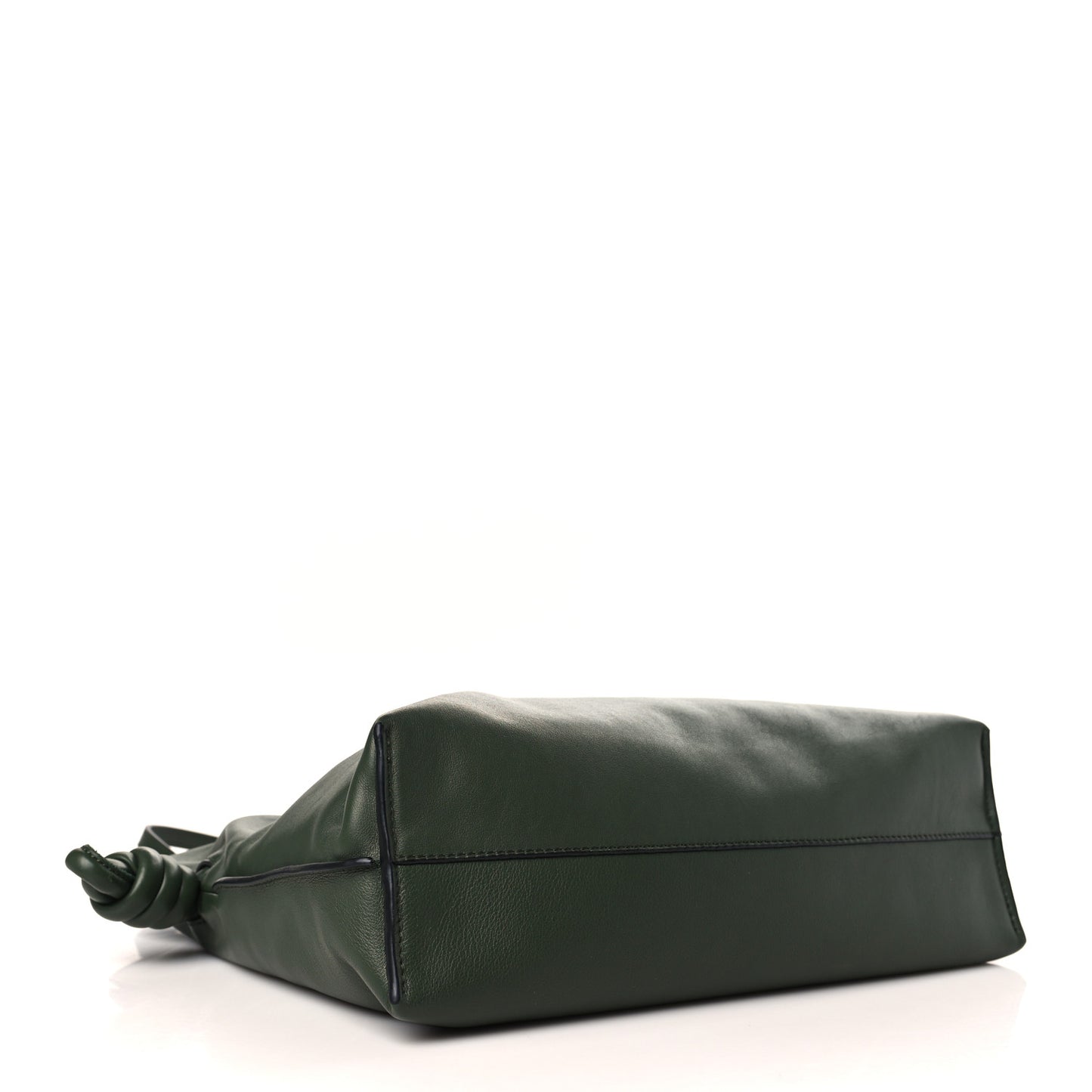 Nappa Flamenco Knot Clutch Vintage Khaki
