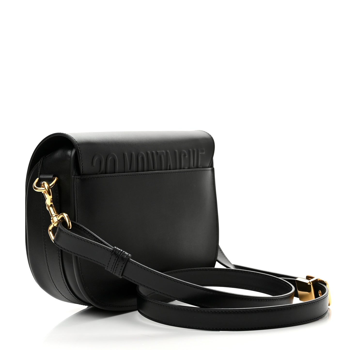 Box Calfskin Medium Bobby Flap Black