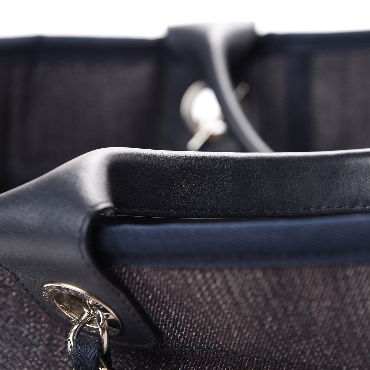 Denim Medium Deauville Tote Dark Blue