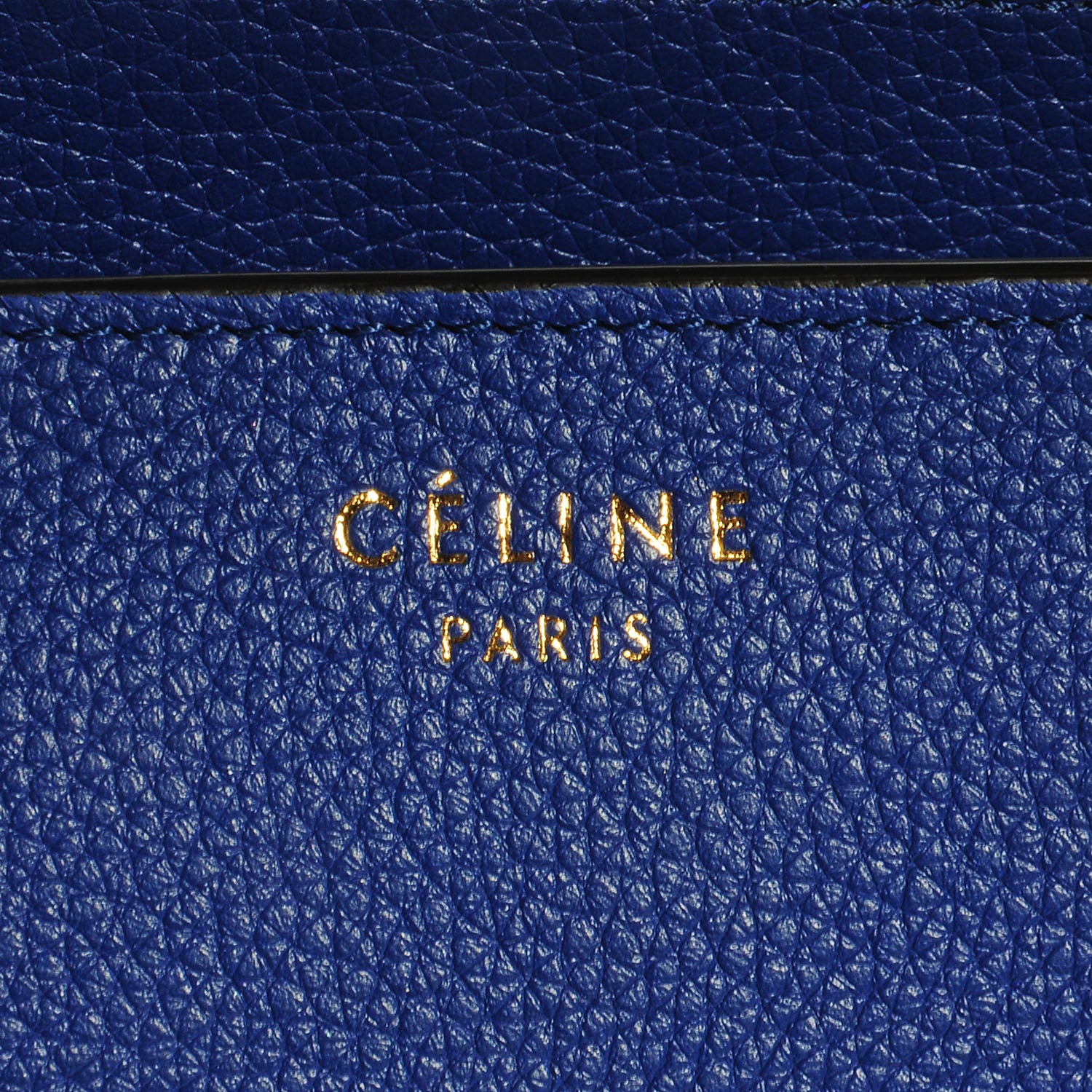 Celine Drummed Calfskin Mini Luggage Indigo 6 of 8