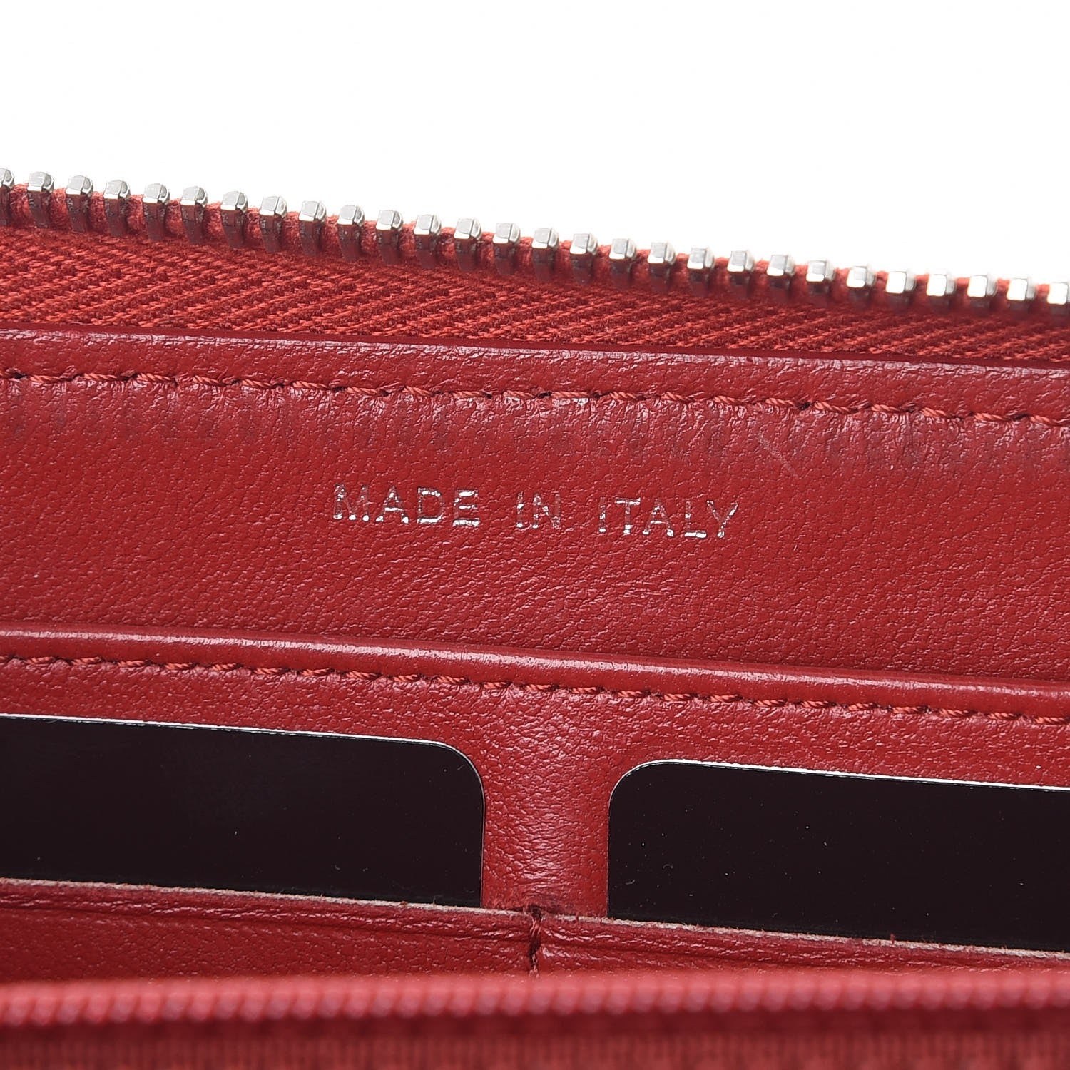 Chanel Lambskin Quilted Large Gusset Zip Around Wallet Red 7 of 13
