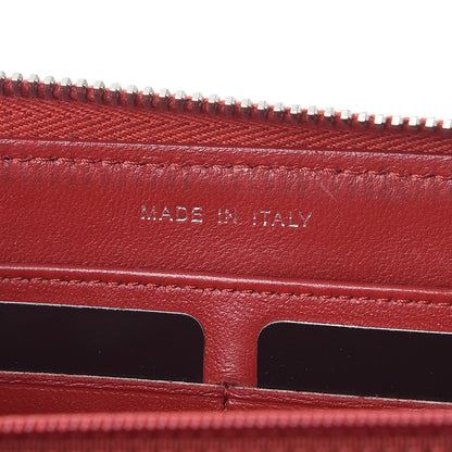 Chanel Lambskin Quilted Large Gusset Zip Around Wallet Red 7 of 13