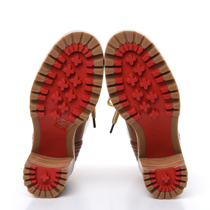 Christian Louboutin Calfskin Shearling Yetita 70 Hiker Booties 35.5 Cuoio Naturel 5 of 9