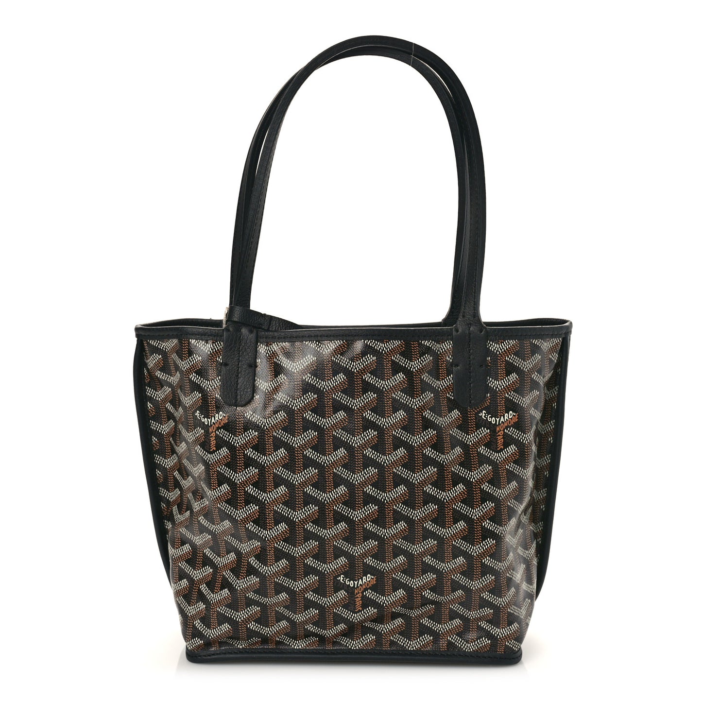 Goyardine Reversible Mini Anjou Black