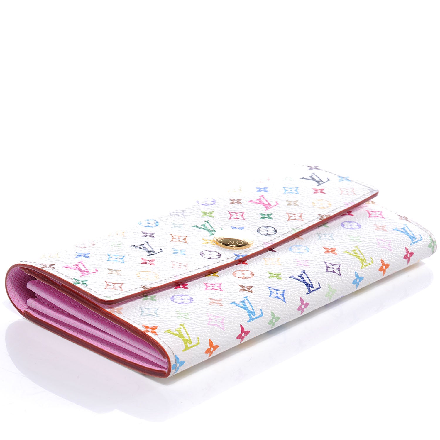 Louis Vuitton Monogram Multicolor Sarah Wallet White 4 of 9