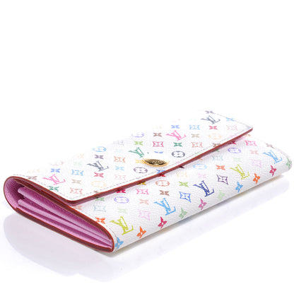 Louis Vuitton Monogram Multicolor Sarah Wallet White 4 of 9