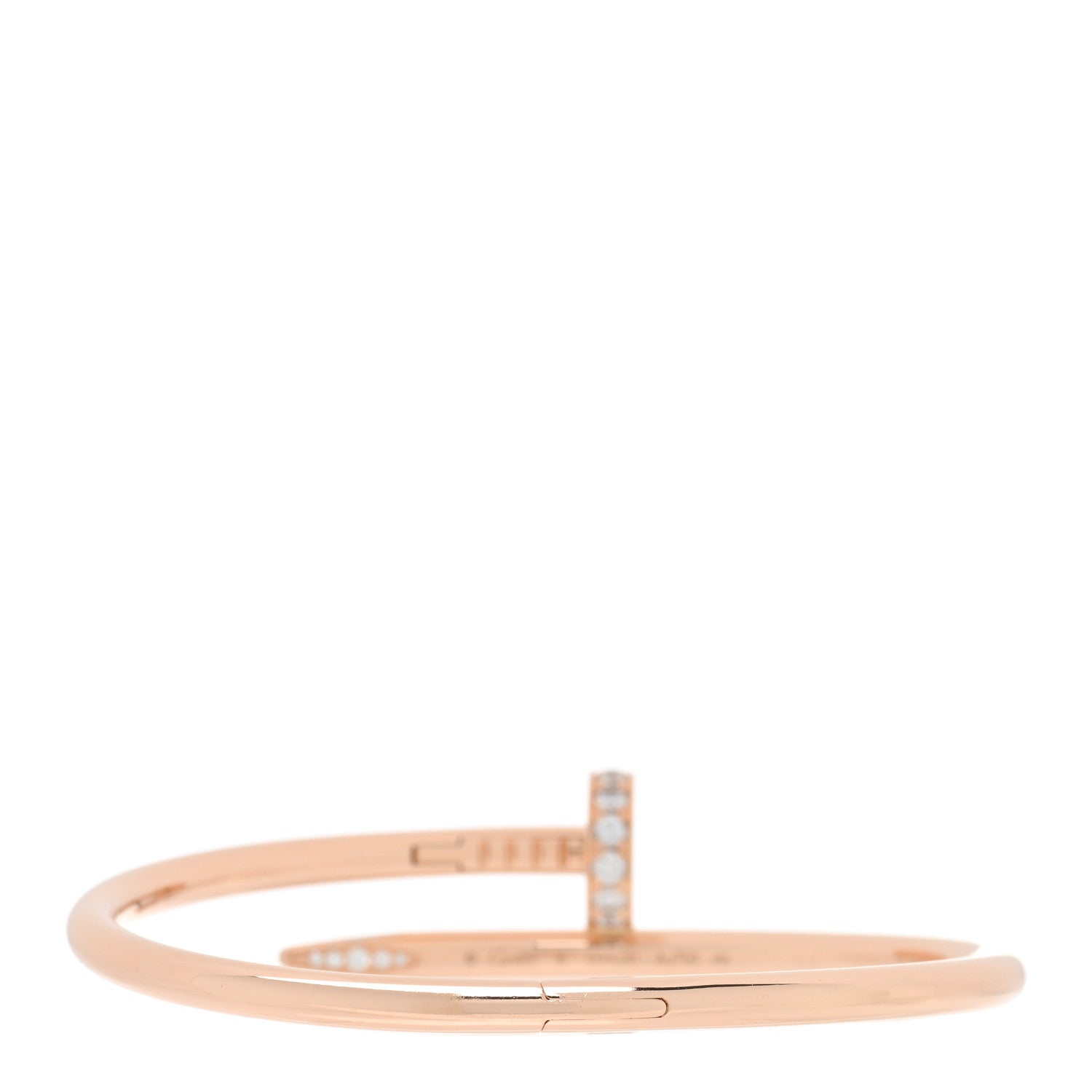 Cartier 18K Pink Gold Diamond Juste Un Clou Bracelet 16 2 of 3