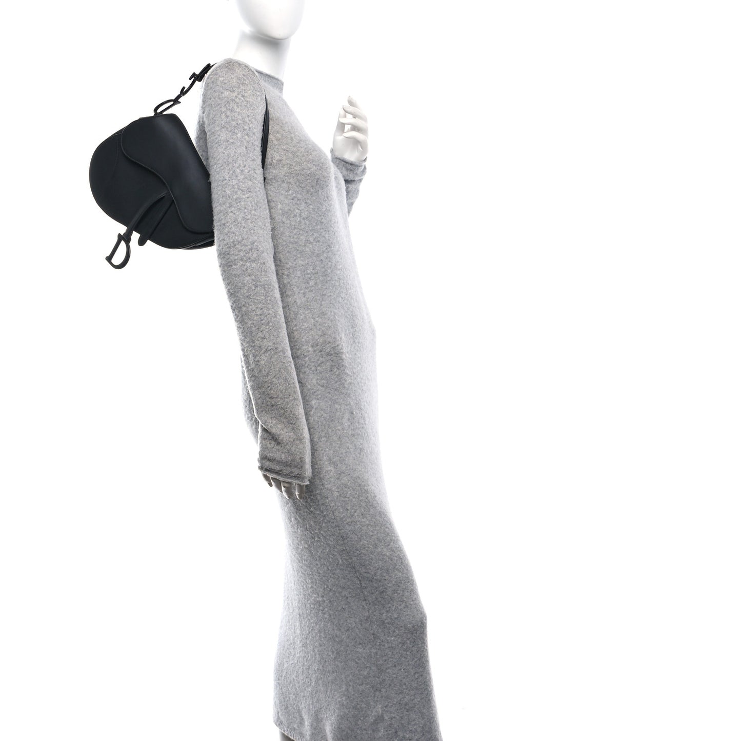 Ultra Matte Calfskin Saddle Bag Black