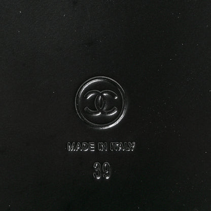 Chanel Grained Calfskin Velcro Dad Sandals 39 Black 6 of 8