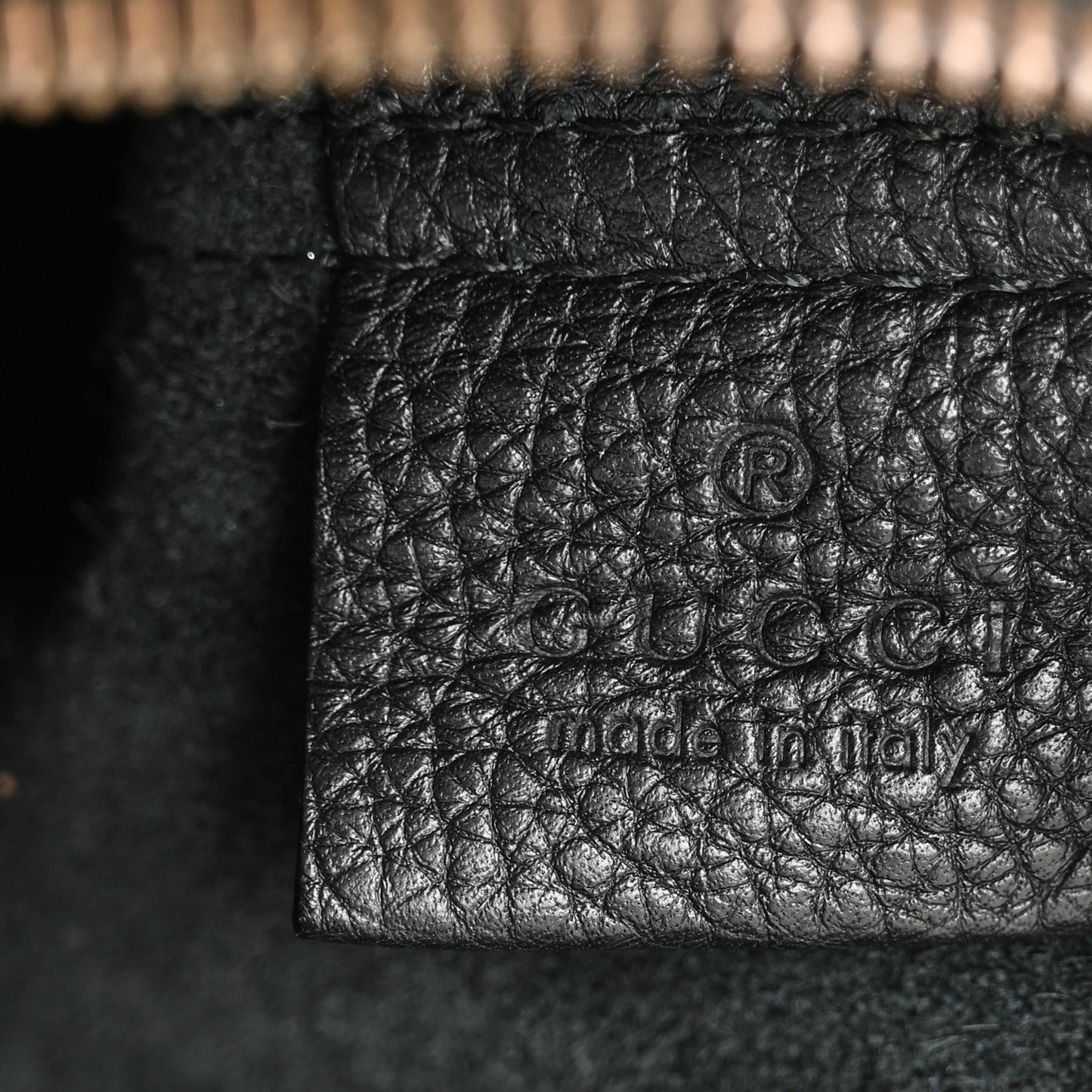 Pebbled Calfskin Large Logo Portfolio Clutch Black