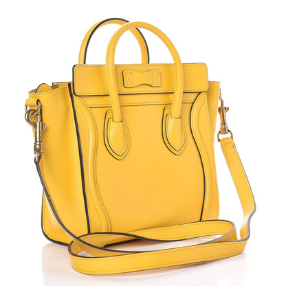 Celine Palmelato Calfskin Nano Luggage Sunflower 4 of 9