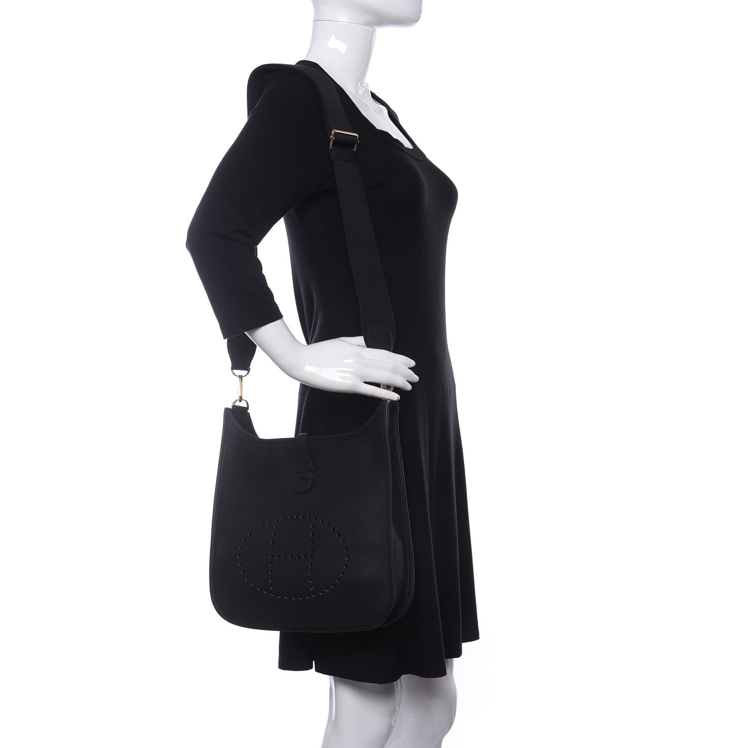 Hermes Taurillon Clemence Evelyne III PM Black 2 of 11