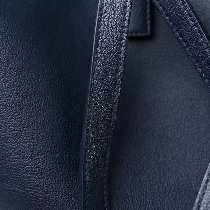 Saint Laurent Calfskin Large Shopping Tote Navy 16 of 19