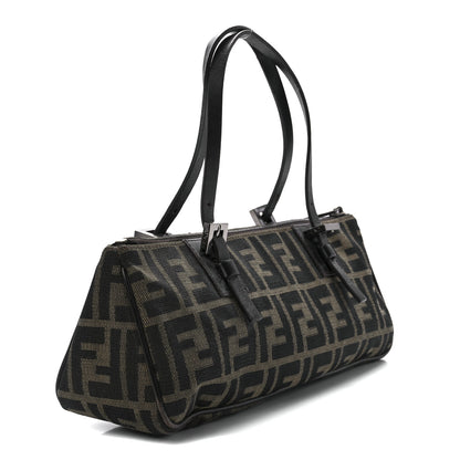 Fendi Zucca Buckle Shoulder Bag Tobacco 3 of 10