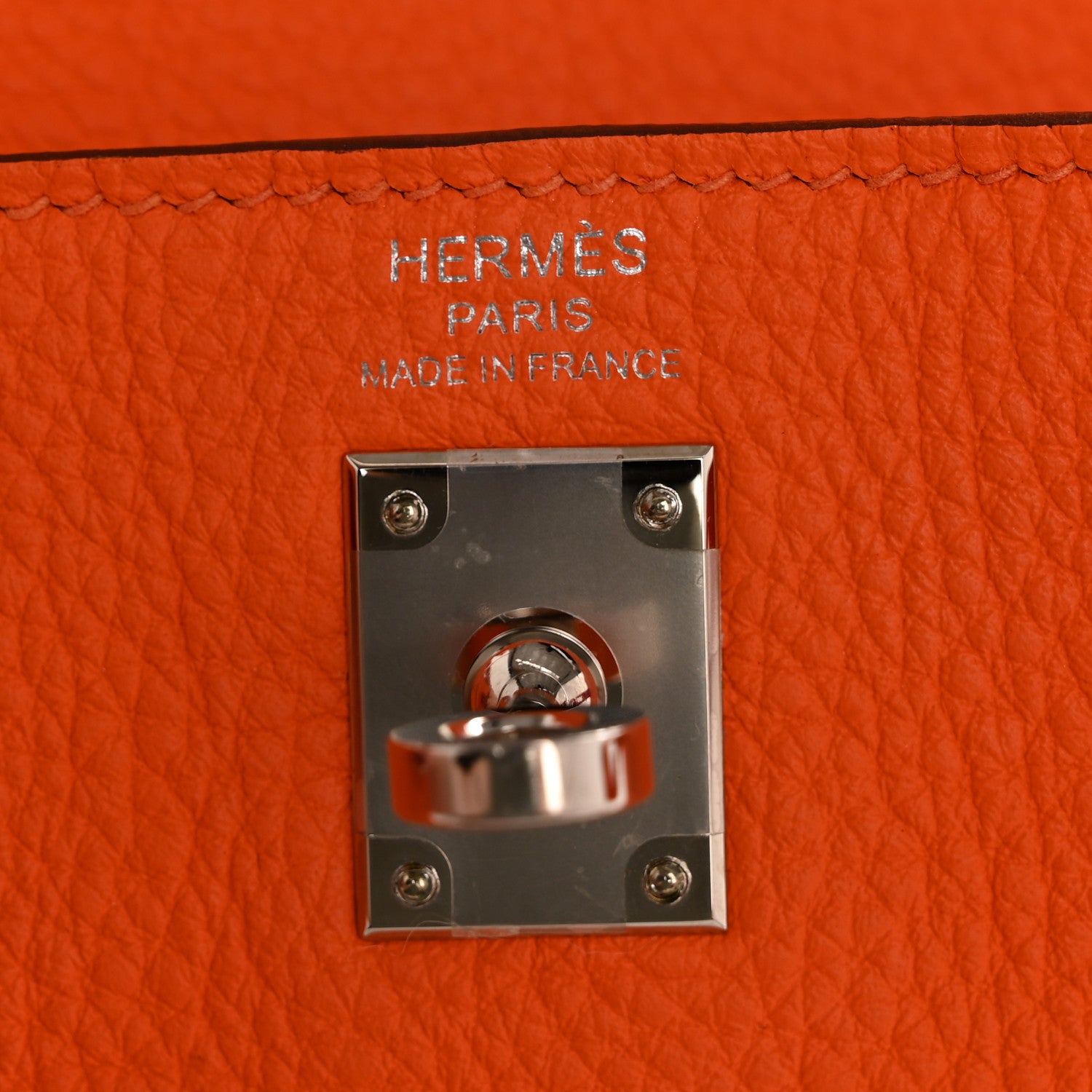 Hermes Togo Kelly Retourne 25 Orange Minium 6 of 14