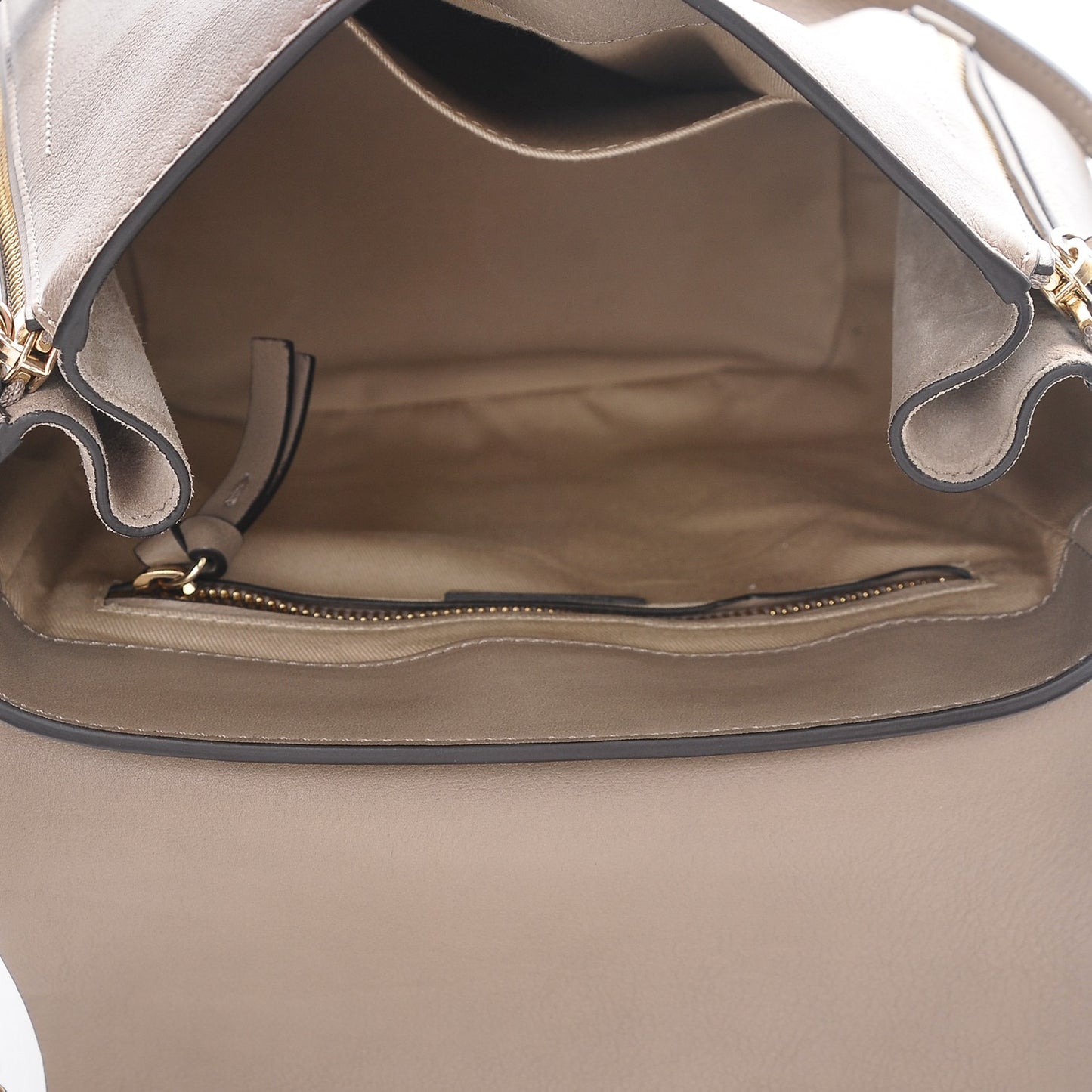 Suede Calfskin Medium Faye Backpack Motty Grey