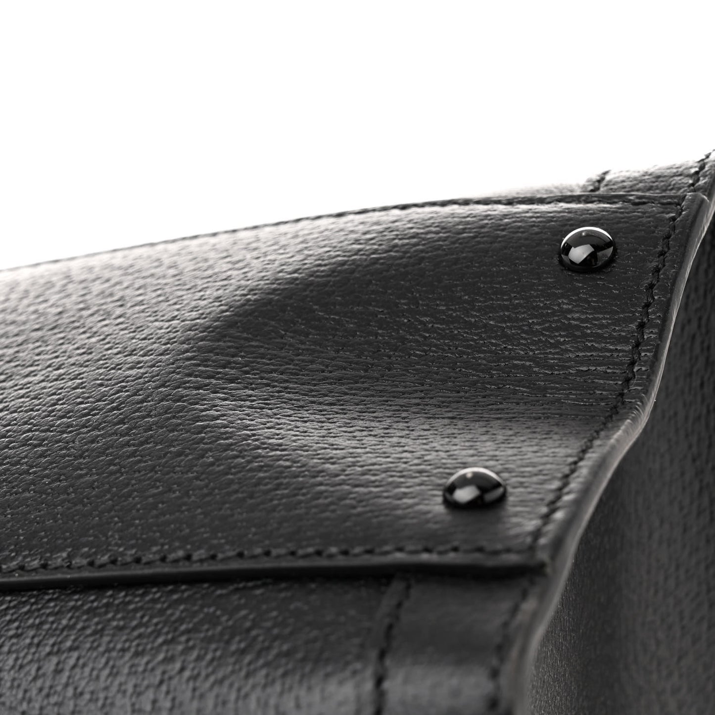 Textured Dollar Calfskin Web Monochrome Large Diana Tote Bag Black