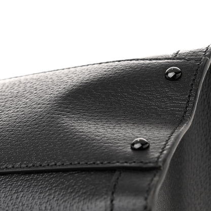 Gucci Textured Dollar Calfskin Web Monochrome Large Diana Tote Bag Black 14 of 16