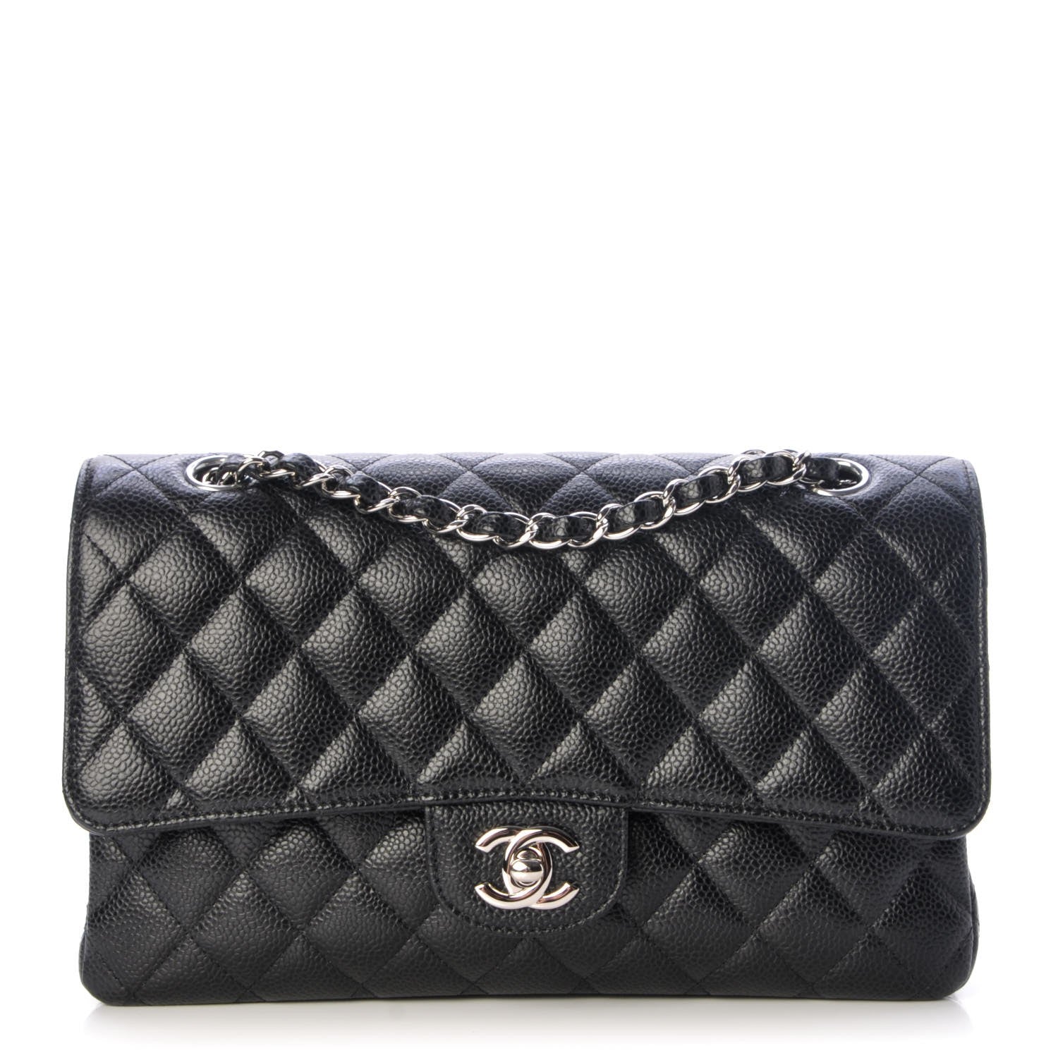 Chanel Caviar Quilted Medium Double Flap Black 1 of 9