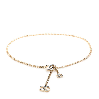 Chanel Enamel CC Chain Logo Belt Gold Black 1 of 5