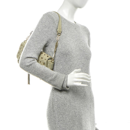 Versace Nappa Barocco Quilted Studded Calliope Vanitas Shoulder Bag Beige 2 of 7