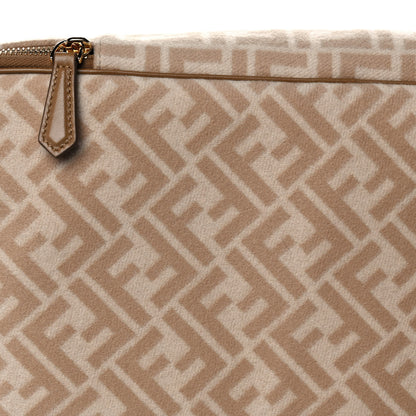 Fendi Wool FF 1974 Organizer Beige Cammello Sand 9 of 11