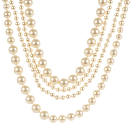 Chanel Graduated Pearl Multi Strand Necklace Gold 1 of 3