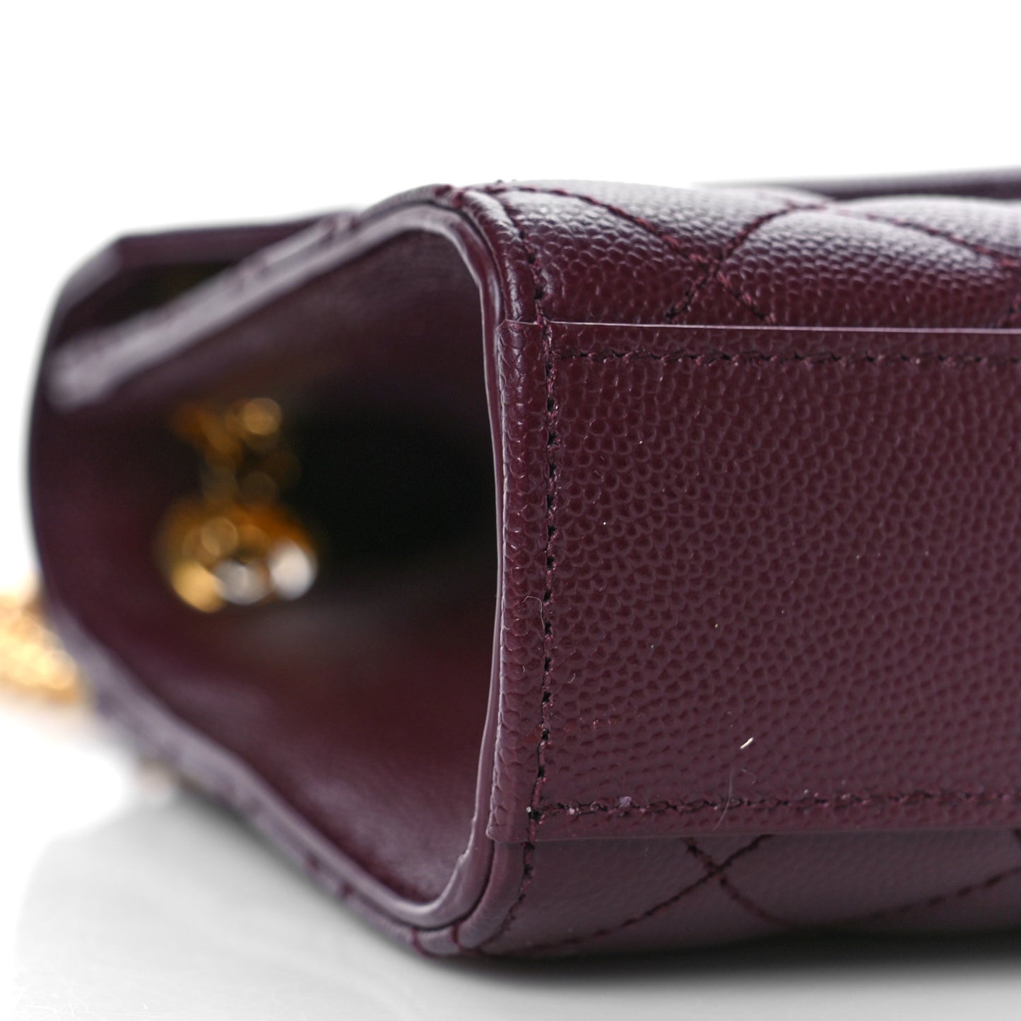 Grain De Poudre Textured Mixed Matelasse Medium Triquilt Monogram Satchel Rouge Legion