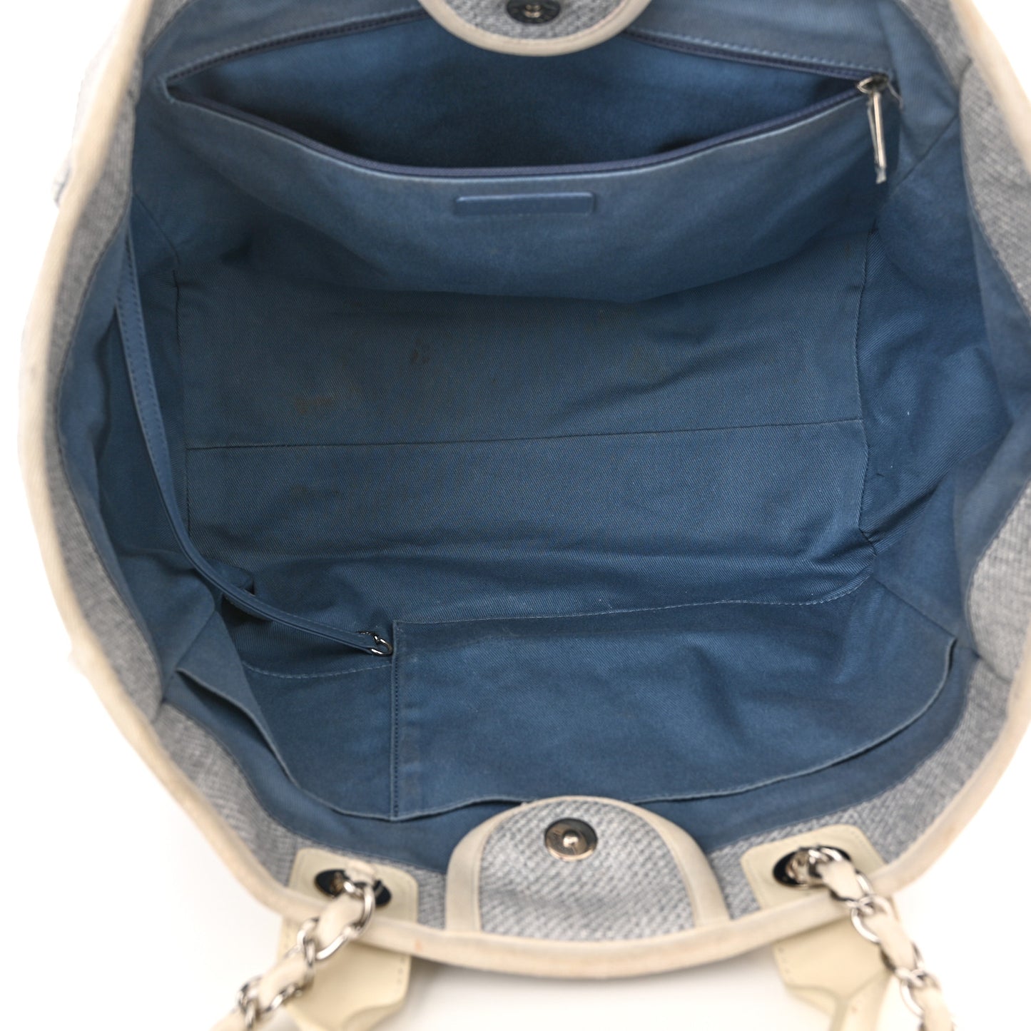 Canvas Medium Deauville Tote Denim Blue