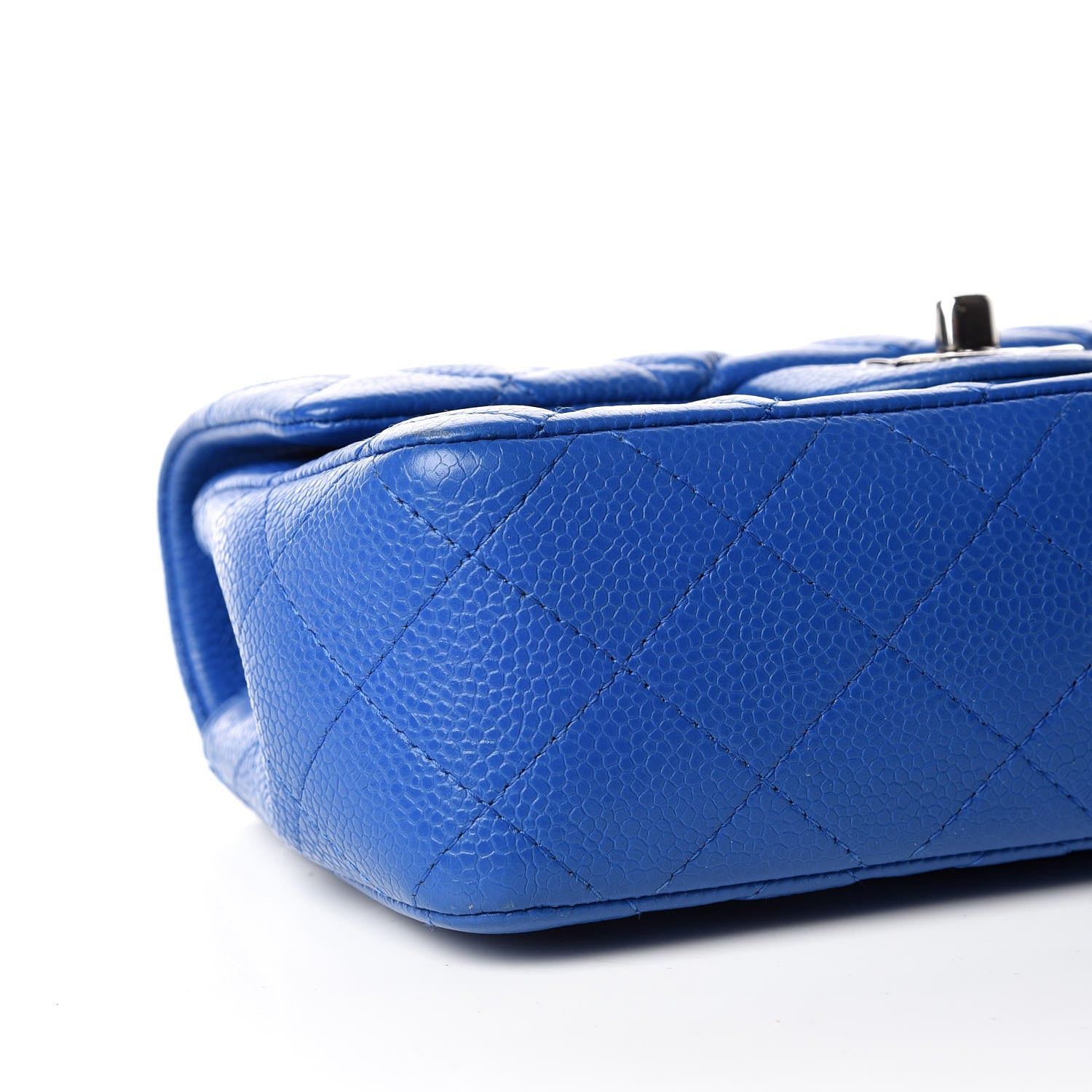 Chanel Caviar Quilted Mini Rectangular Flap Blue 5 of 14