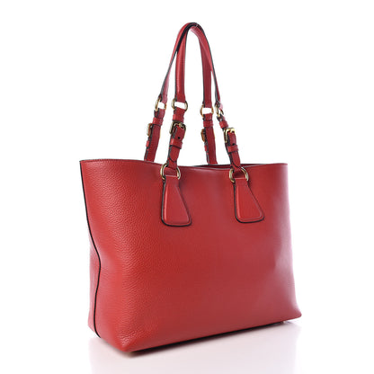 Prada Vitello Daino Tote Rosso 3 of 10