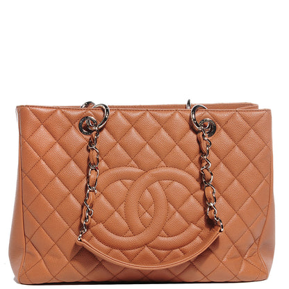 Chanel Caviar Grand Shopping Tote GST Dark Beige 1 of 7
