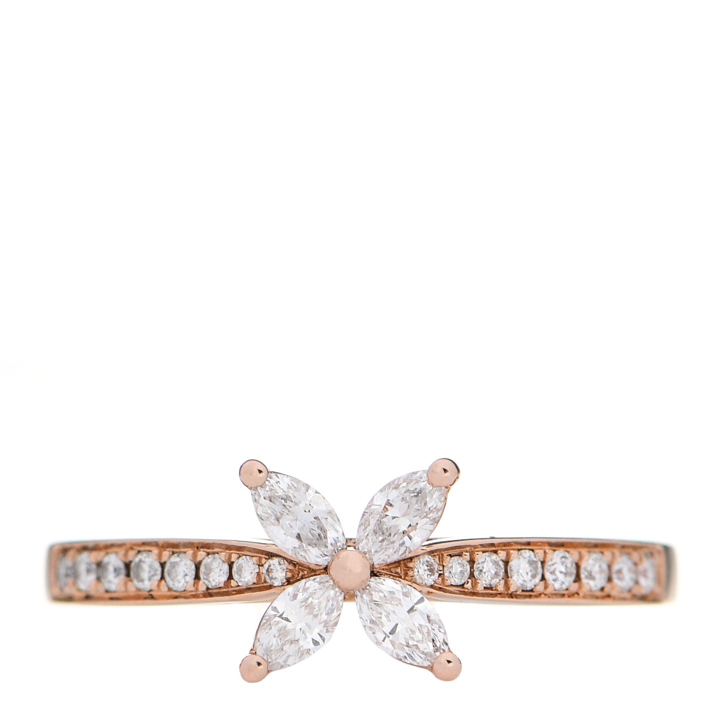 18K Rose Gold Diamond Victoria Ring 54 6.75