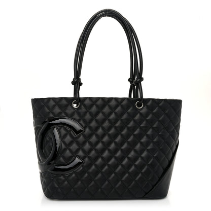Chanel Calfskin Quilted Large Cambon Tote Black 1 of 13