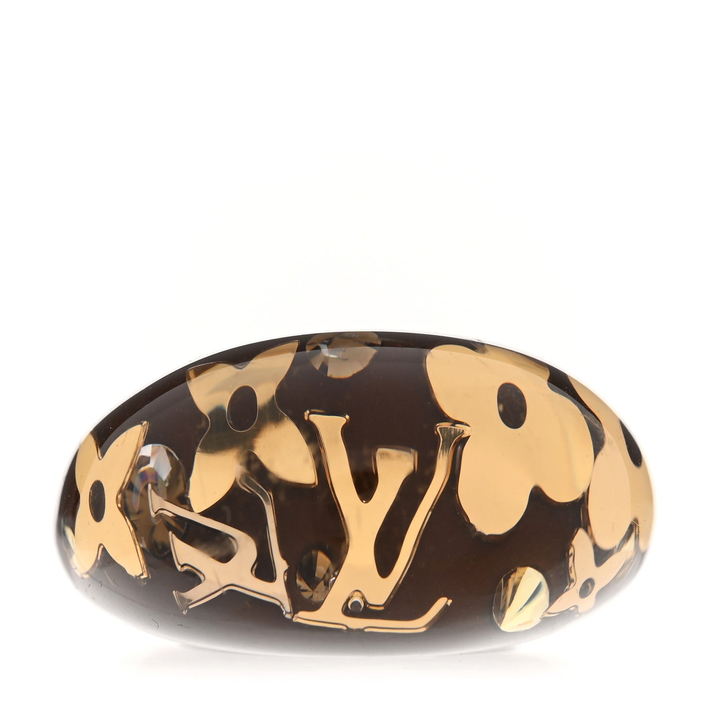 Resin Swarovski Crystal Inclusion Ring S 49/5 Brown